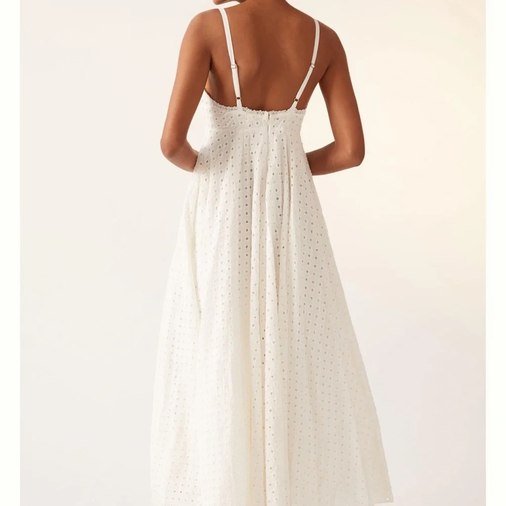 Anthropologie eyelet maxi dress ivory. Brand new with tags, size 1X. - Picture 3 of 6